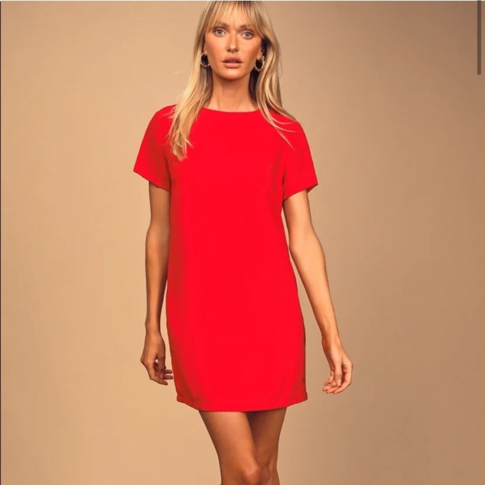 Lulus red shift dress